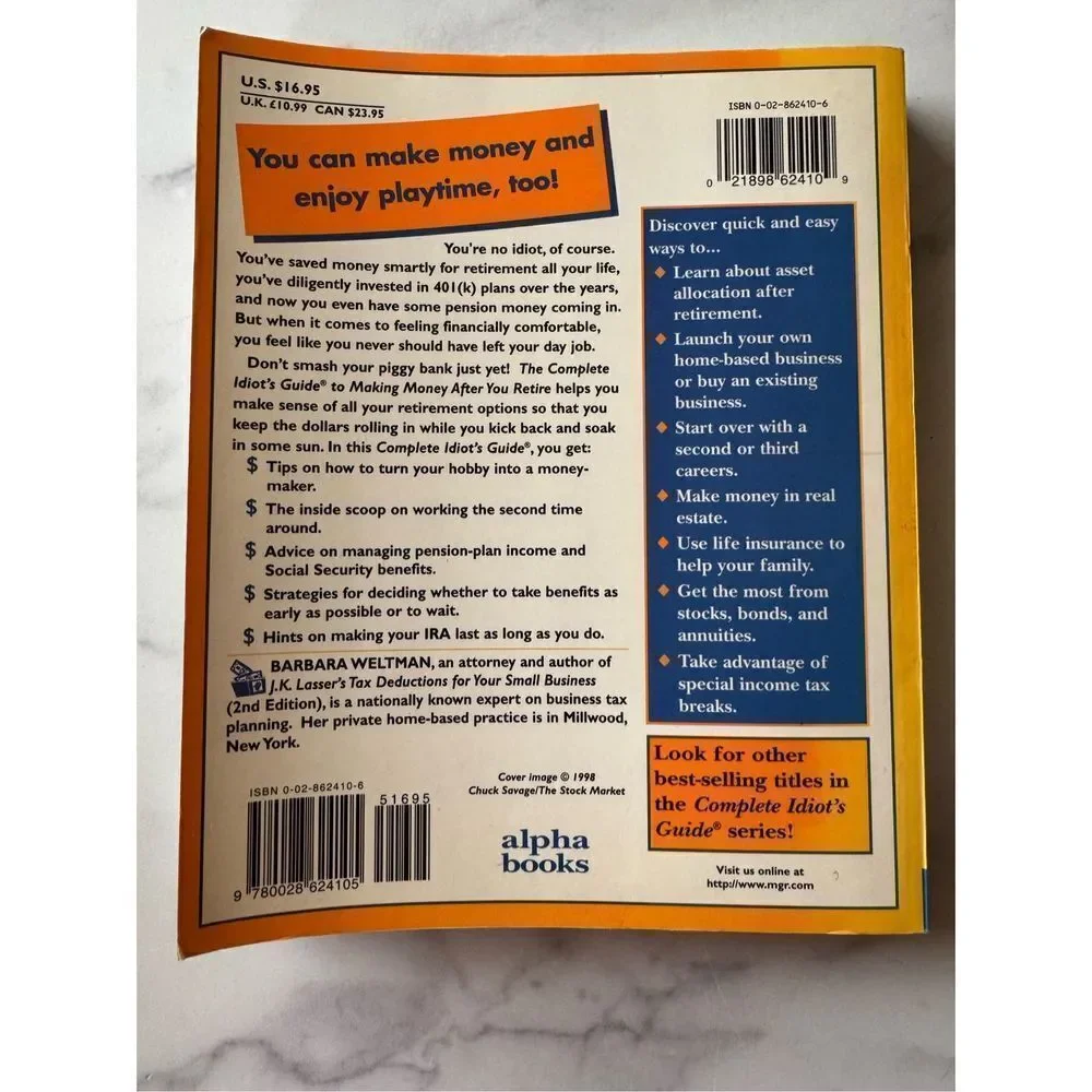 Complete Idiots Guide making money after you retire book quick easy strategies
